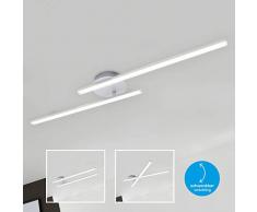 Briloner Leuchten 3163-029 LED, plafonnier Ã 2 Ã©clairages, 700 Lumen, 3 000 Kelvin (Blanc Chaud), 9 Watt, Couleur Aluminium, 782 x 120 x 61 mm (LxLxH), 9 W