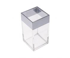 FRANDIS 196143 Gobelet rectangulaire Plastique translucide et chromÃ©