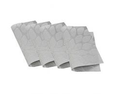 Venilia Set de table tressé LEAVE SILVER, 45 x 30 cm, 4 pcs, antidérapant résiste à la chaleur et fait, Vinyle, 59096