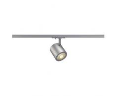 SLV 143954Â ENOLA C SPOT, rond, gris argentÃ©, LED 9Â W, 3000Â K, 55Â Â°, avec 1p.-adapter, en aluminium, gris argentÃ©,