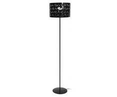 Tosel 50563 Lampadaire Cylindre Lys Acier 100 W E27 Noir