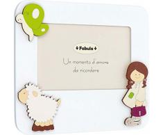 Fabula Cadre de Table laquÃ© avec Applications en Bois Naturel Â« Ãgouttoir Â» pour Photos 10 x 15 cm Horizontale, Multicolore, 10 x 15 cm