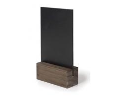 Lacor 39430 Ardoise de Table avec Support Bois de Hêtre Acajou 20 x 30 cm