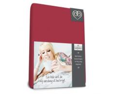 Bed-Fashion Drap-Housse, Jersey, Bordeaux, lit Simple, 80Â x 220Â cm