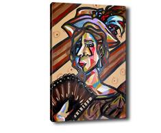 Bonamaison Peinture sur toile, multicolore, 30 x 40 cm - ConÃ§u et fabriquÃ© en Turquie