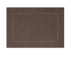 Excelsa Cottage Chemin de Table, Coton, 48Â x 33Â x 1Â cm 48x33x1 cm Marron