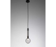 Selene Lustre avec ampoule 33 W, gris avec monture noire