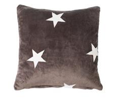 Gözze, avec Picots Structure Coussin Déco 50 x 50 cm, Polyester, Taupe, 50 x 50 x 10 cm