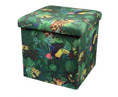 Capventure Tropical Ottoman de Rangement Pliable en Nylon/A