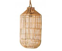 Deco&Co DÃ©coration intÃ©rieure naturelle - Suspension Rotin Honey, 35cm x 70cm