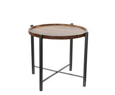 Casa Vivante rapale Table, Bois, Marron, 57Â x 57Â x 49Â cm