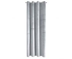 Eurofirany Pierre Rideau en Velours Ã Åillets Velvet, Gris Clair, 140X250cm