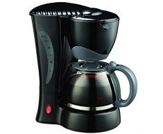 Sapir Sp-1170-r Percolateur Cafetière 6 tasses Cafetière électrique avec carafe de verre résistant à la chaleur, 800 W, 0.45 litre, Noir/gris