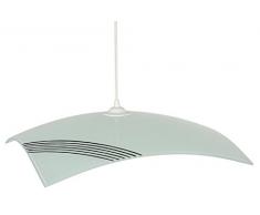 Tosel 13529 Suspension Seriquadro Verre 60 W E27 Lignes/Noir