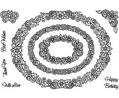 Crafty Impressions A6Â Sue Dix Boules de NoÃ«l et fanions Tampon