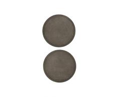 Wunschleder-Home 04A00696-00-rinde-10 cm Dessous de verre en cuir vÃ©ritable