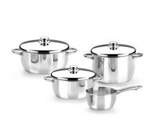 Monix Optima Batterie de cuisine en acier inoxydable 18/10 4 pièces