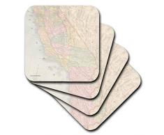 3dRose CST_178844_2 Dessous de Verre, Mutli-Colour, set-of-8-Soft