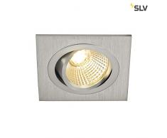 SLV 113886Â New Tria LED DL carrÃ© Lot, Spot, alu-brushed, 6Â W, 38Â Â°, 2700Â K, avec pilote, en aluminium, gris argentÃ©,