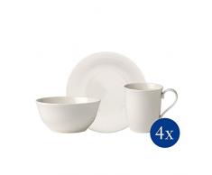 like. by Villeroy & Boch - Colour Loop Natural ensemble de petit dÃ©jeuner 12 piÃ¨ces, ensemble de vaisselle en porcelaine premium pour 4 personnes, blanc, adaptÃ© au lave-vaisselle