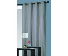 HomeMaison Rideau Isolant Thermique, Polyester, Perle, 140x260 cm