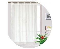 ForenTex S-1039 Lot de 2 Rideaux avec Voilage 100 x 150 cm pour Cuisine brodÃ©s Motif Floral