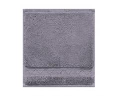 Le Jacquard Francais Serviette de bain Mosaïque Coton Voile Grisé Rectangulaire 30 x 50 cm