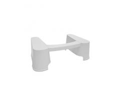 Iris Ohyama, Tabouret physiologique pour toilettes - Toilet Assistant Step - TS-200, plastique, blanc, 57 x 37,8 x 17,5 cm