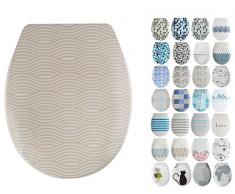 MSV 141737 Abattant WC Wave Marron en Duroplast avec softclose, Plastique, multicolorÃ©, 30 x 20 x 15 cm