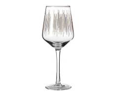 Premier Housewares Deco Verres Ã vin, Lot de 4, DorÃ©, 9Â x 9Â x 22Â cm