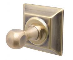 Taberner stÃ¨le Cintre, mÃ©tal et Cuir, Or Ancien, 6Â x 7Â x 6Â cm