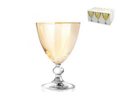 H&H Splendor VAP à Eau, Verre, Ambre, 25 cl, 6 Pièces