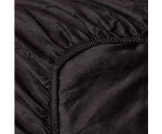 NHL Heckett Lane Drap Housse 100% Satin de Coton mako 180 x 200 + 35 cm Gris foncÃ©