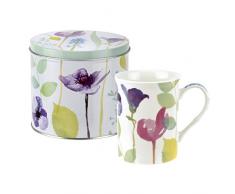 Water Garden Jardin Aquatique Mug et Ensemble de Tin, Porcelaine, Multicolore, 13Â x 13Â x 11.5Â cm