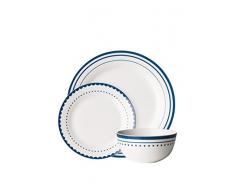 Premier Housewares Service de table 12Â piÃ¨ces Bleu