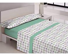 Libela Jeu de draps Vert Lit 105 cm