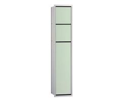 Emco Asis 150 975027850 Meuble de Salle de Bain encastré pour WC avec Porte en Verre Chromé/Verre Blanc