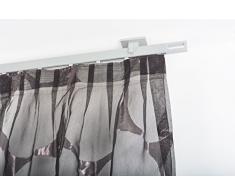 InCasa Tringle Ã Rideaux: 32 x 12 mm, L. 240 cm. en Aluminium Satin - Complet