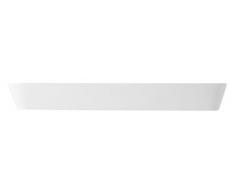 H&H Table Hotelware Bol Rectangulaire, Porcelaine, Blanc, 28Â x 4Â x 8Â cm