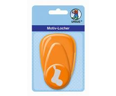 URSUS 19480030 Perforatrice à motifs, base en plastique, 25,4 mm, prise en main facile grâce à la fonction de levier et à la fonction de récupération pratique Orange