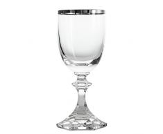 Cristal de Sèvres Margot Set de Verres à vin 8x8x16.5 cm Platine