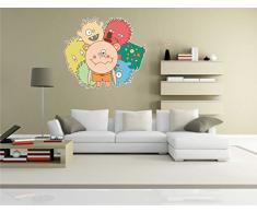 pinkelephant Autocollant Mural pour Enfants Les Clm022Â RigoloÂ âÂ Little MonsterÂ âÂ Unique HumaineÂ âÂ Sticker Mural 70Â x 62Â cm