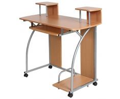 Helloshop26 Bureau Enfant Table de Travail Meubles Mobilier Chambre, Bois, Multicolore, 95 x 45 x 90 cm