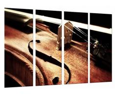 Tableau Moderne Photographique, Impression sur bois, Instrument de musique pour violon, 131 x 62 cm, ref. 26767