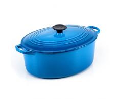 LE CREUSET 25002272002461 Cocotte Ovale 27cm Bleu Marseille, Fonte