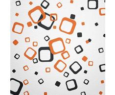 WANDfee® 60 Carrés de Couleur Noir Orange Bicolore décoration Murale Moderne Retro Cubes Carrés Autocollants Autocollants Autocollants muraux décoratifs pour carrelage décoratif