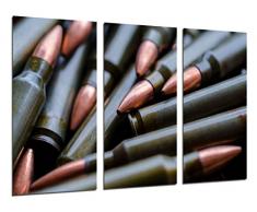 Tableau Moderne Photographique, Impression sur bois, Armes, balles, guerre, 97 x 62 cm, ref. 26255