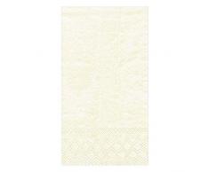 Caspari Lot de 15 Serviettes en Papier Motif moirÃ© Buffet/Serviettes de Table Ivoire