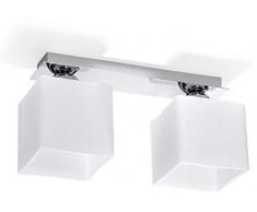 Sollux Lighting Piazza 2 Plafonnier en verre Blanc chromé