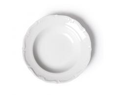 Excelsa Mademoiselle Assiette Creuse, Porcelaine, Blanc, 22.5Â x 22.5Â x 1,5Â cm